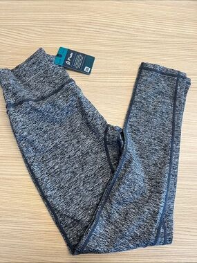 P'tula Heathered Charcoal/Black Bare Leggings - Large